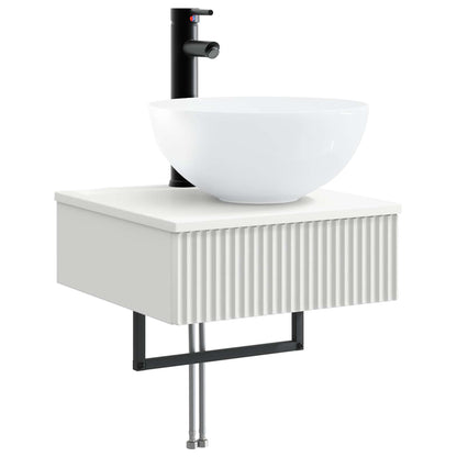 vidaXL Bathroom Cabinet Set 5 pcs White Engineered Wood 5