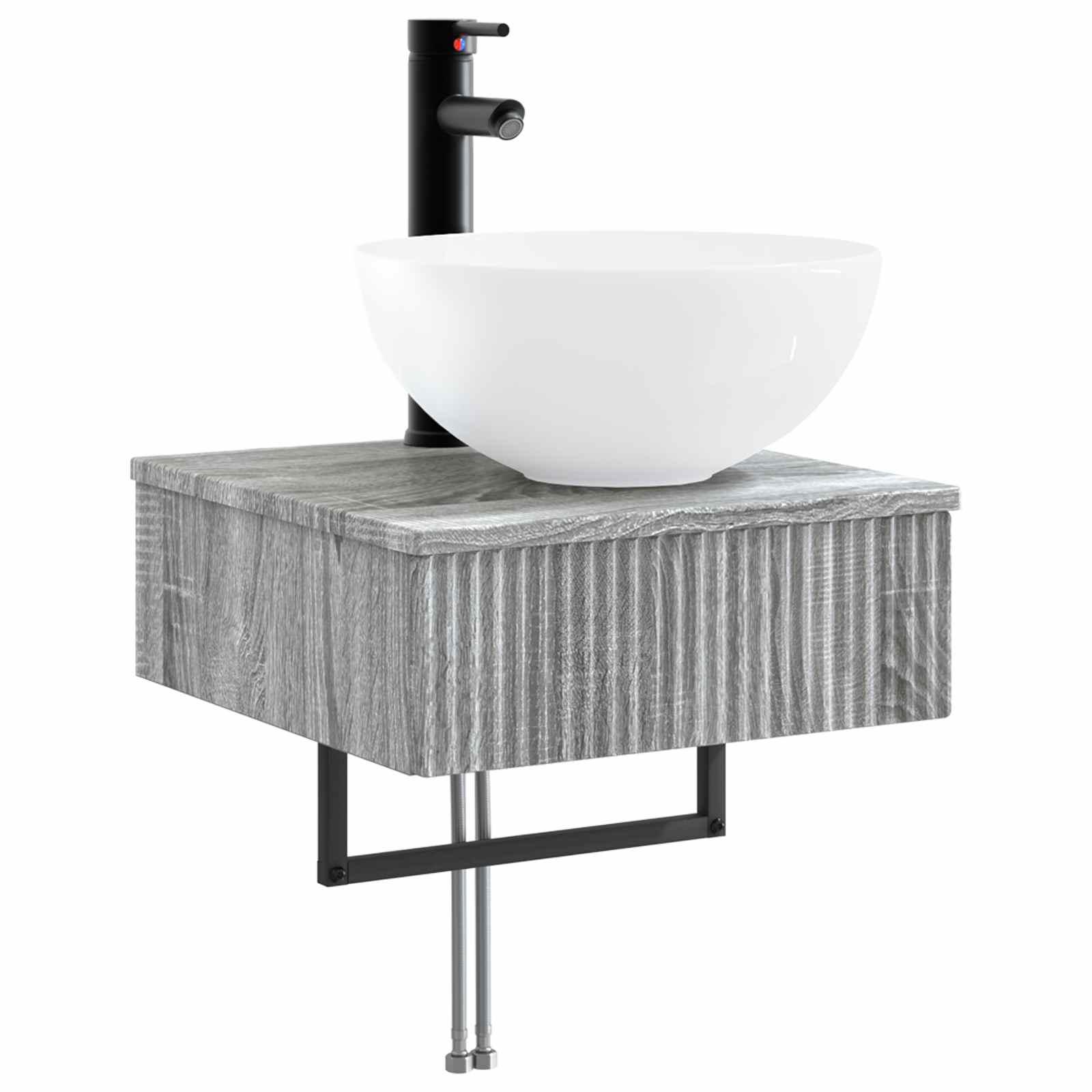 vidaXL Bathroom Cabinet Set 5 pcs Grey Sonoma Engineered Wood 5