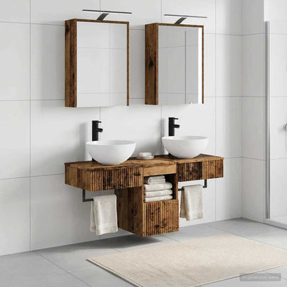 vidaXL Bathroom Cabinet Set 5 pcs Old Wood Engineered Wood 1