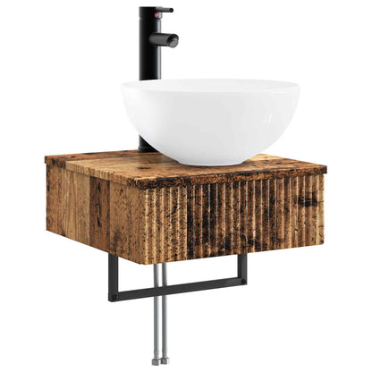 vidaXL Bathroom Cabinet Set 5 pcs Old Wood Engineered Wood 5