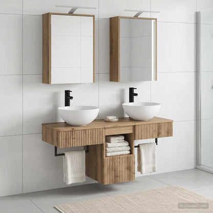 vidaXL Bathroom Cabinet Set 5 pcs Artisan Oak Engineered Wood 4