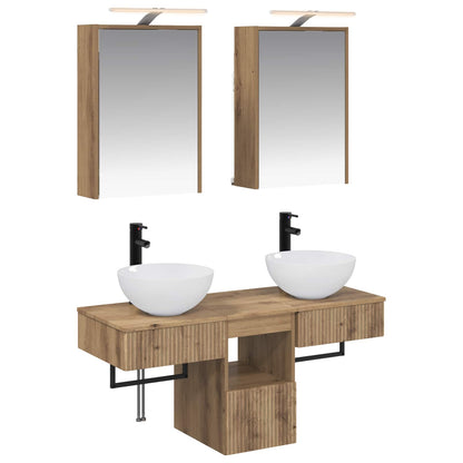 vidaXL Bathroom Cabinet Set 5 pcs Artisan Oak Engineered Wood 2