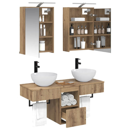 vidaXL Bathroom Cabinet Set 5 pcs Artisan Oak Engineered Wood 3