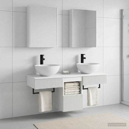 Bathroom Cabinet Set 5 pcs 43 x 11.5 x 60.5 cm White