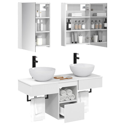 Bathroom Cabinet Set 5 pcs 43 x 11.5 x 60.5 cm White