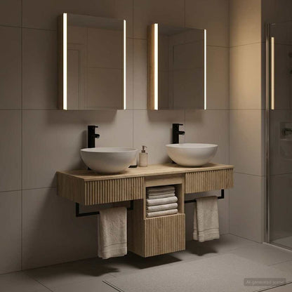 vidaXL Bathroom Cabinet Set 5 pcs Sonoma Oak Engineered Wood 4