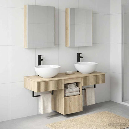 vidaXL Bathroom Cabinet Set 5 pcs Sonoma Oak Engineered Wood 1