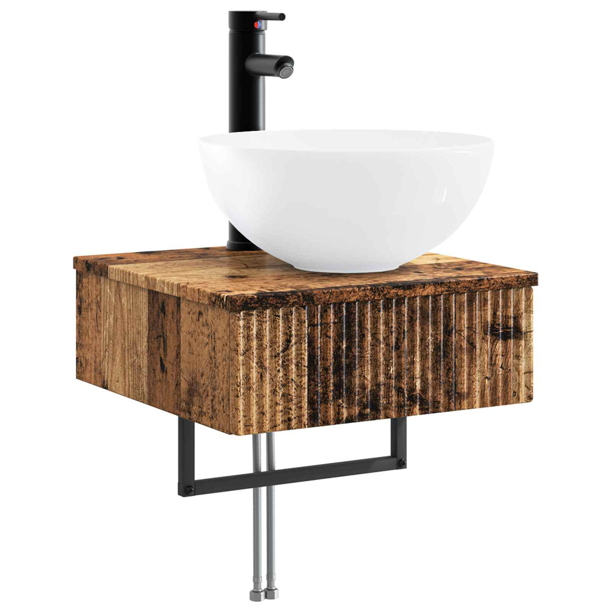 vidaXL Bathroom Cabinet Set 5 pcs Old Wood Engineered Wood 5