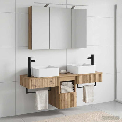Bathroom Cabinet Set 4 pcs 100 x 14.5 x 70 cm Artisan oak
