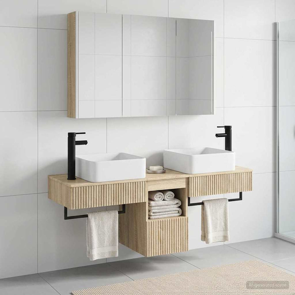 vidaXL Bathroom Cabinet Set 4 pcs Sonoma Oak Engineered Wood