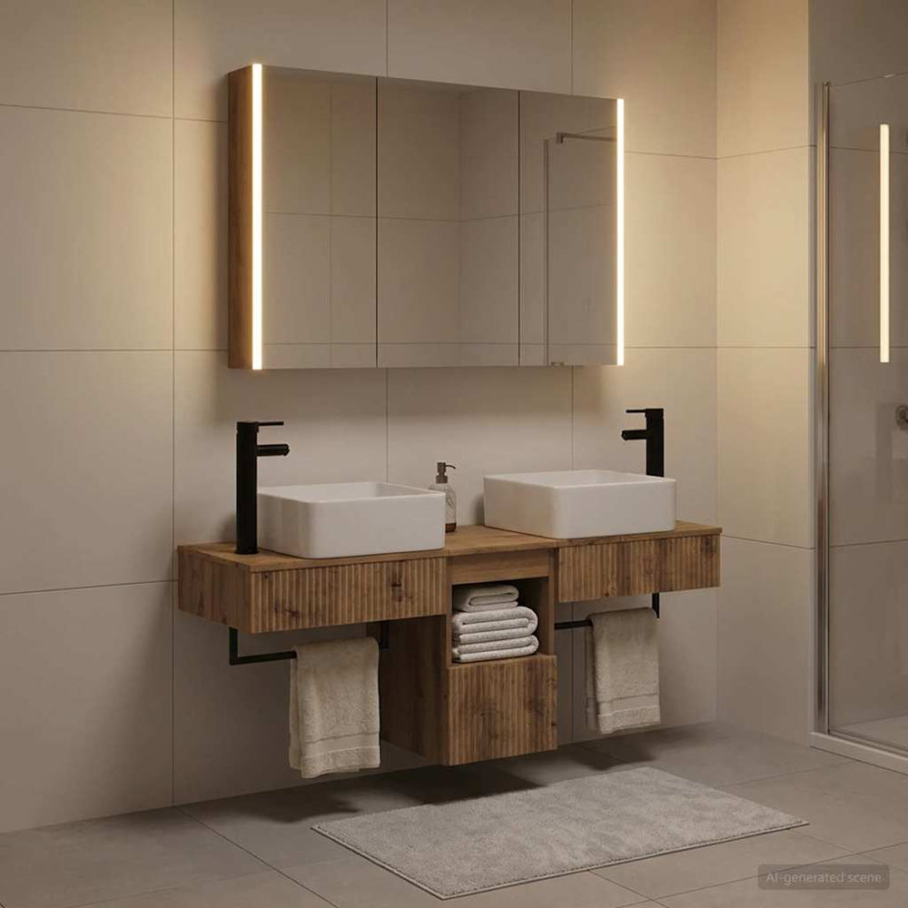 vidaXL Bathroom Cabinet Set 4 pcs Artisan Oak Engineered Wood