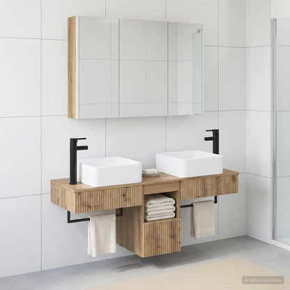 vidaXL Bathroom Cabinet Set 4 pcs Artisan Oak Engineered Wood 4