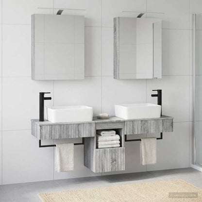 vidaXL Bathroom Cabinet Set 5 pcs Grey Sonoma Engineered Wood 4