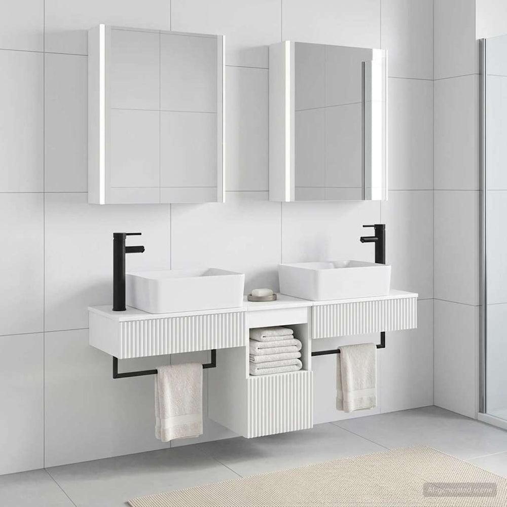 vidaXL Bathroom Cabinet Set 5 pcs White Engineered Wood
