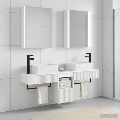 vidaXL Bathroom Cabinet Set 5 pcs White Engineered Wood 1