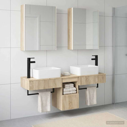 vidaXL Bathroom Cabinet Set 5 pcs Sonoma Oak Engineered Wood 1