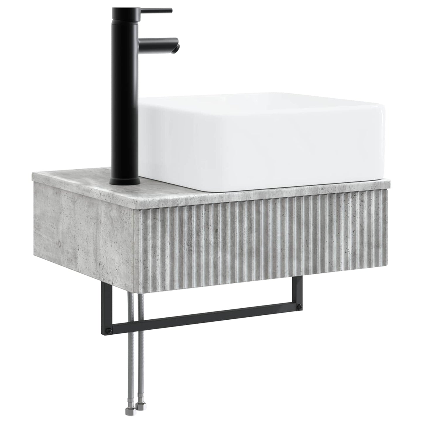 vidaXL Bathroom Cabinet Set 5 pcs Concrete Grey Engineered Wood 5