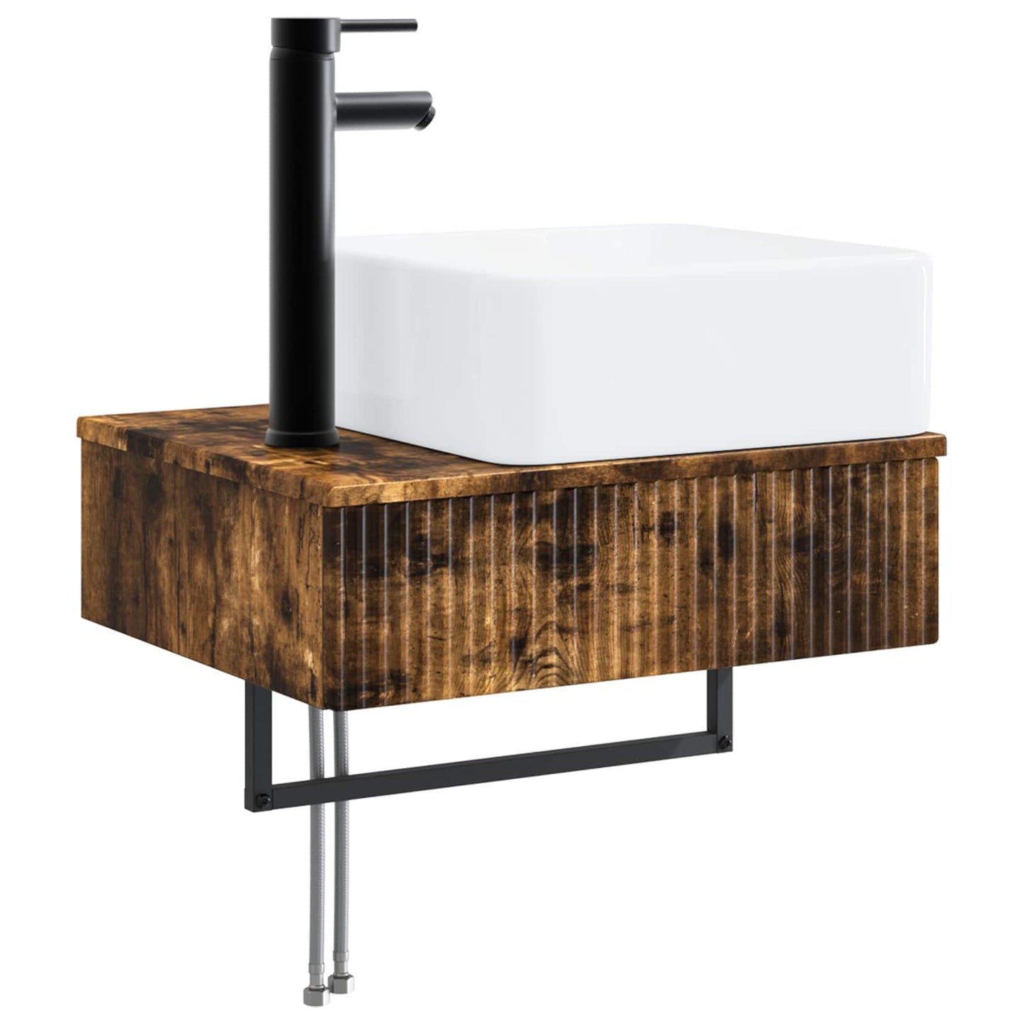 vidaXL Bathroom Cabinet Set 5 pcs Smoked Oak Engineered Wood 5