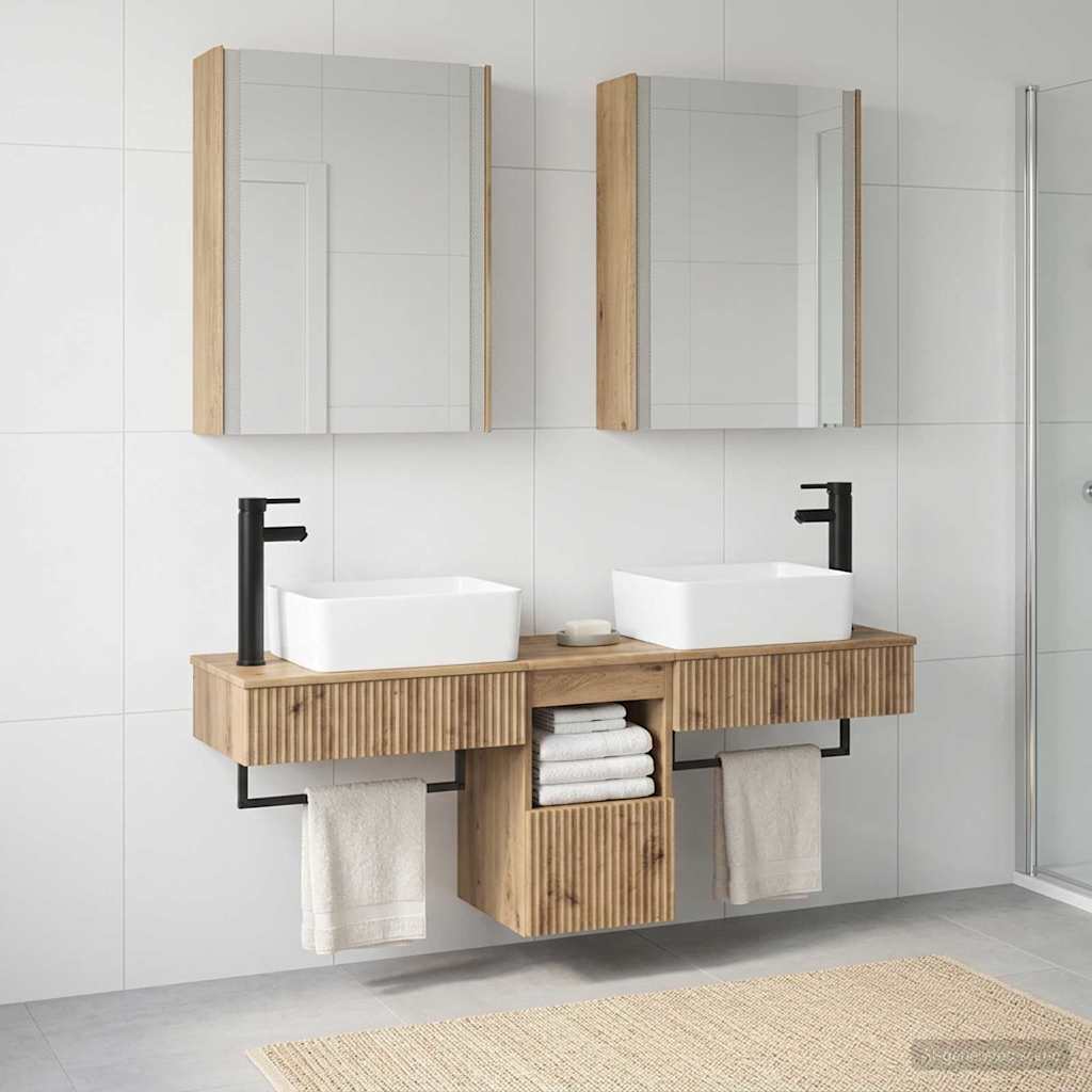 vidaXL Bathroom Cabinet Set 5 pcs Artisan Oak Engineered Wood 1