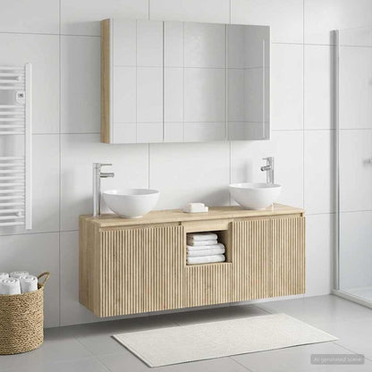 vidaXL Bathroom Cabinet Set 4 pcs Sonoma Oak Engineered Wood 1