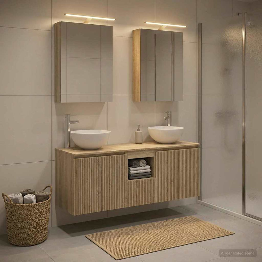 vidaXL Bathroom Cabinet Set 5 pcs Sonoma Oak Engineered Wood