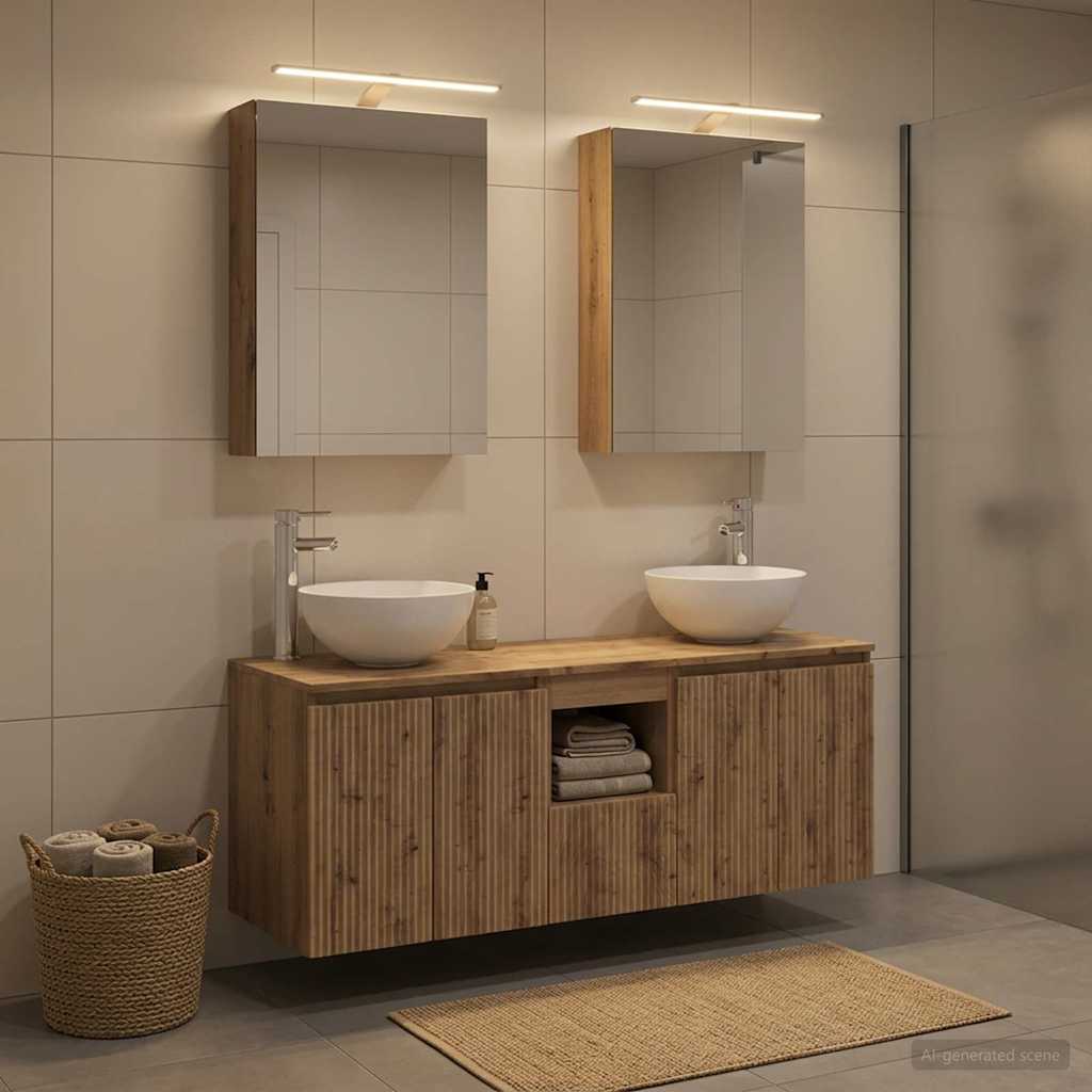 Bathroom Cabinet Set 5 pcs 50 x 14.5 x 70 cm Artisan oak