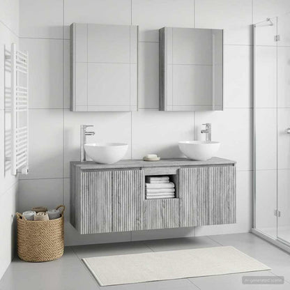 Bathroom Cabinet Set 5 pcs 53 x 15.5 x 70 cm Grey Sonoma