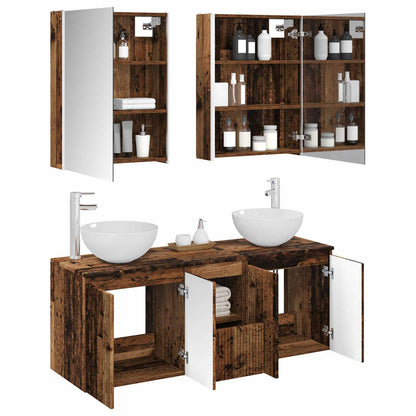 Bathroom Cabinet Set 5 pcs 53 x 15.5 x 70 cm Old wood