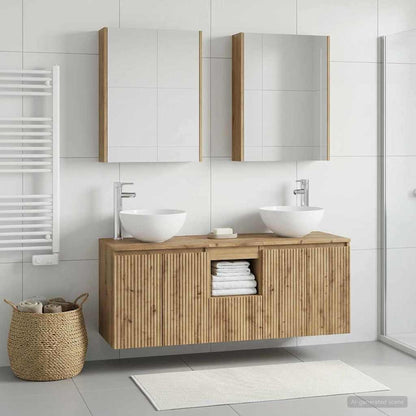 vidaXL Bathroom Cabinet Set 5 pcs Artisan Oak Engineered Wood 1