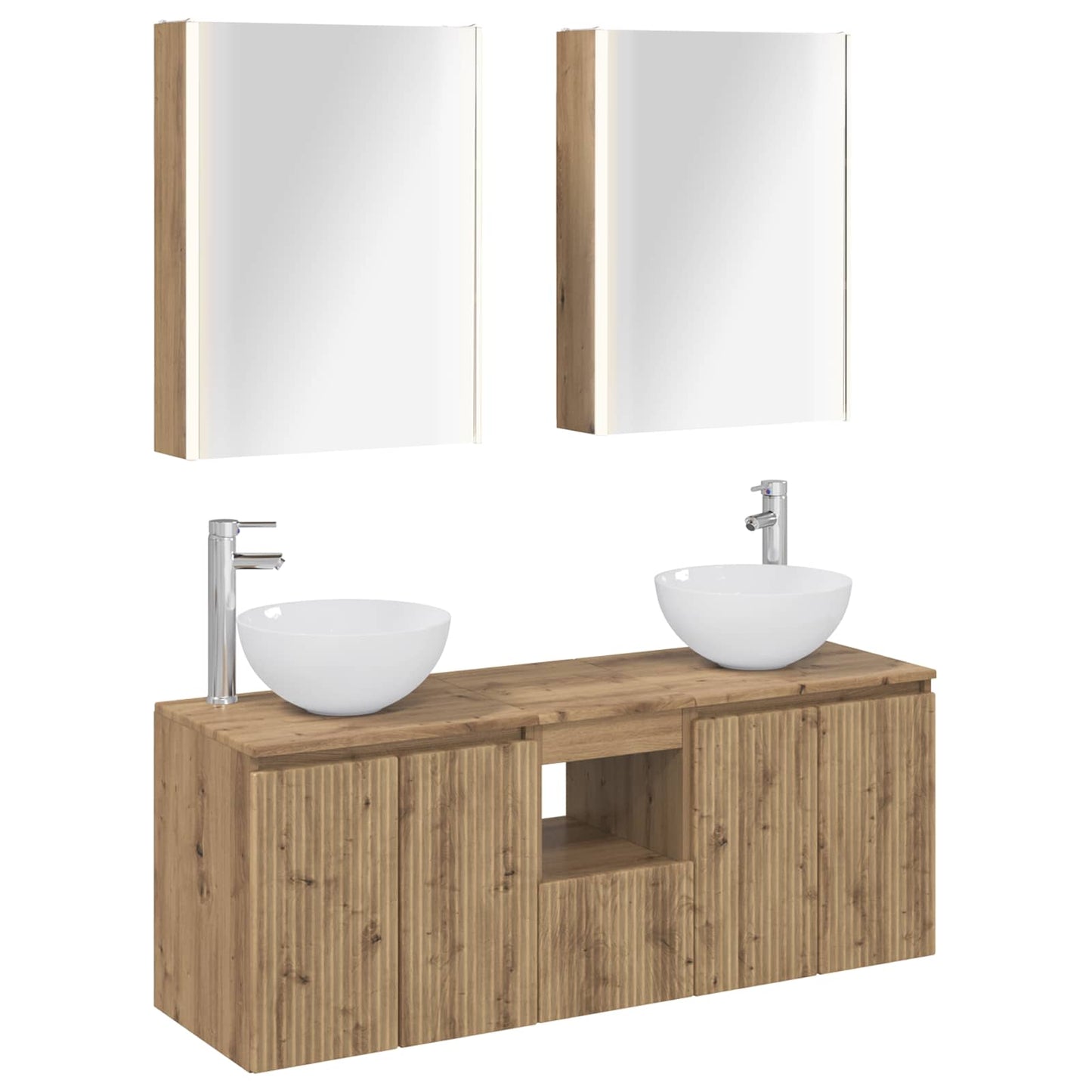 vidaXL Bathroom Cabinet Set 5 pcs Artisan Oak Engineered Wood 2
