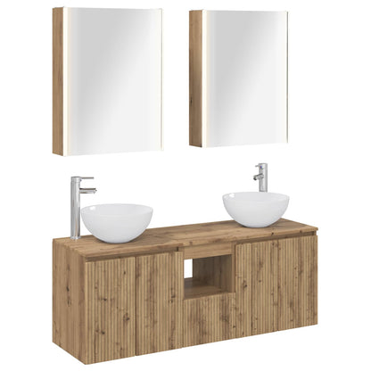 vidaXL Bathroom Cabinet Set 5 pcs Artisan Oak Engineered Wood 2