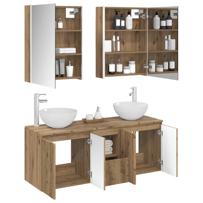 vidaXL Bathroom Cabinet Set 5 pcs Artisan Oak Engineered Wood 3
