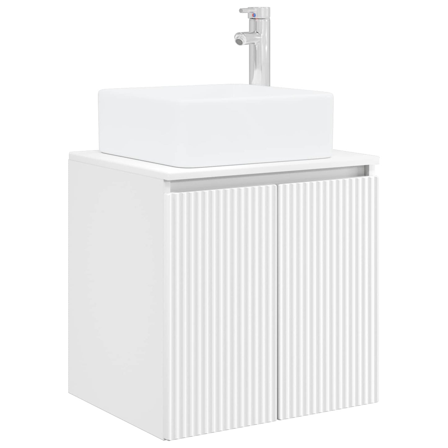 vidaXL Bathroom Cabinet Set 4 pcs White Engineered Wood 5
