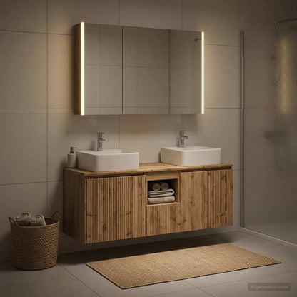 vidaXL Bathroom Cabinet Set 4 pcs Artisan Oak Engineered Wood 1