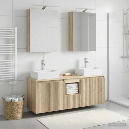 vidaXL Bathroom Cabinet Set 5 pcs Sonoma Oak Engineered Wood 1