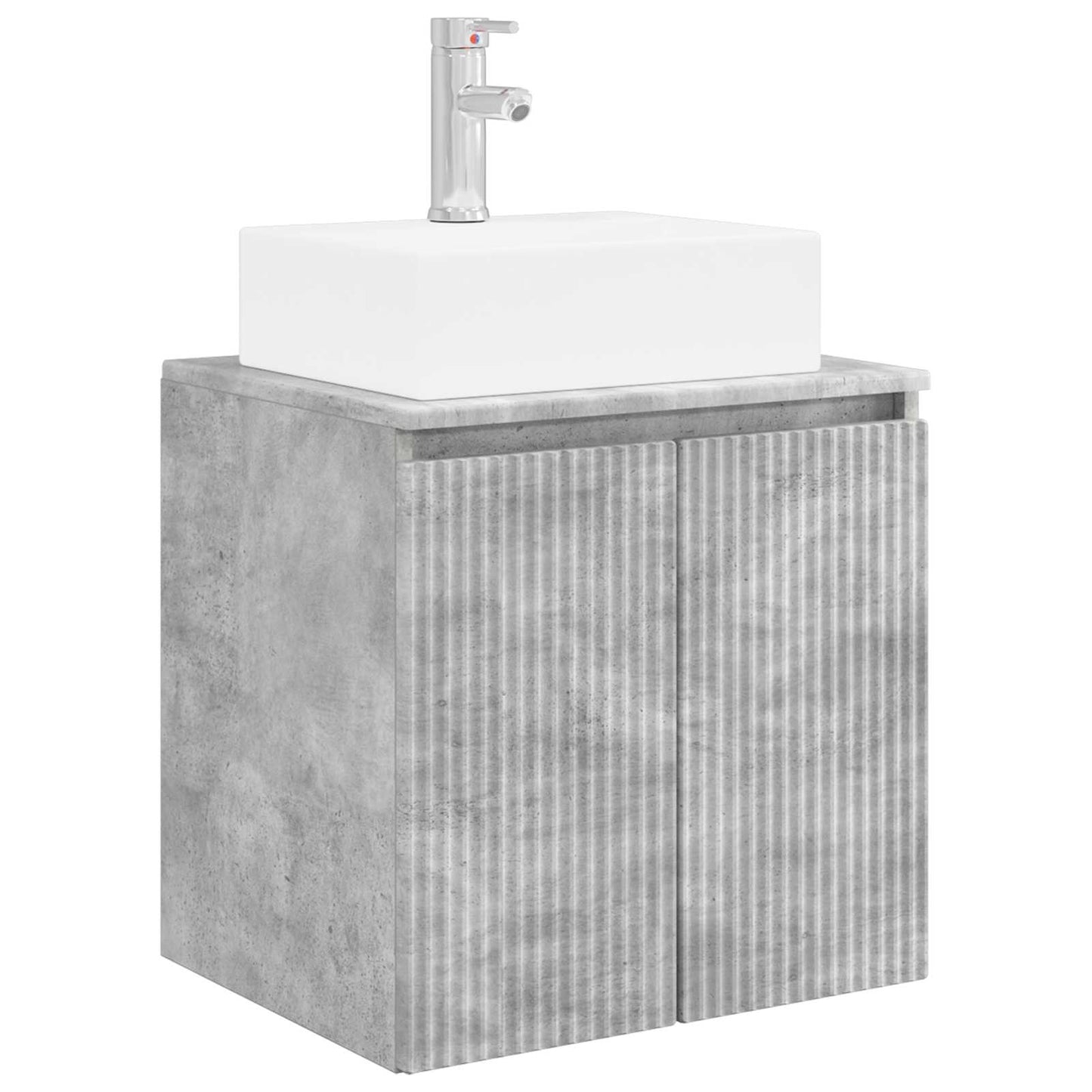 vidaXL Bathroom Cabinet Set 5 pcs Concrete Grey Engineered Wood 5