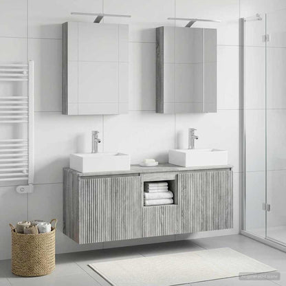 vidaXL Bathroom Cabinet Set 5 pcs Grey Sonoma Engineered Wood 1