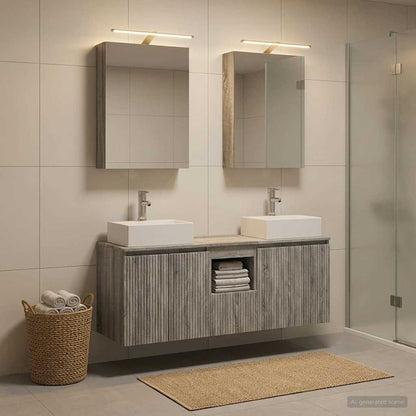 vidaXL Bathroom Cabinet Set 5 pcs Grey Sonoma Engineered Wood 4