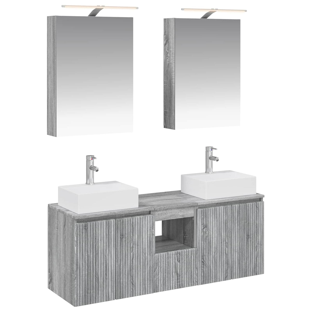 Bathroom Cabinet Set 5 pcs 50 x 14.5 x 70 cm Grey sonoma
