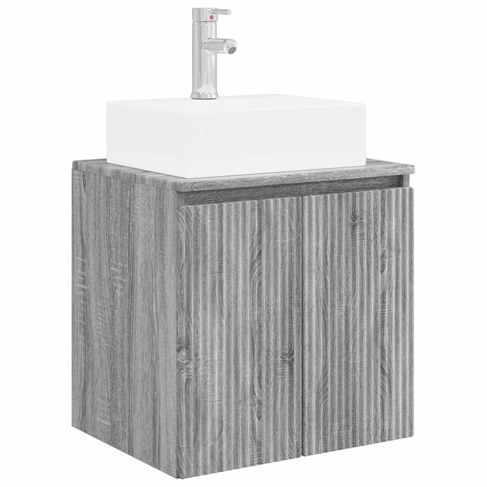 vidaXL Bathroom Cabinet Set 5 pcs Grey Sonoma Engineered Wood 5