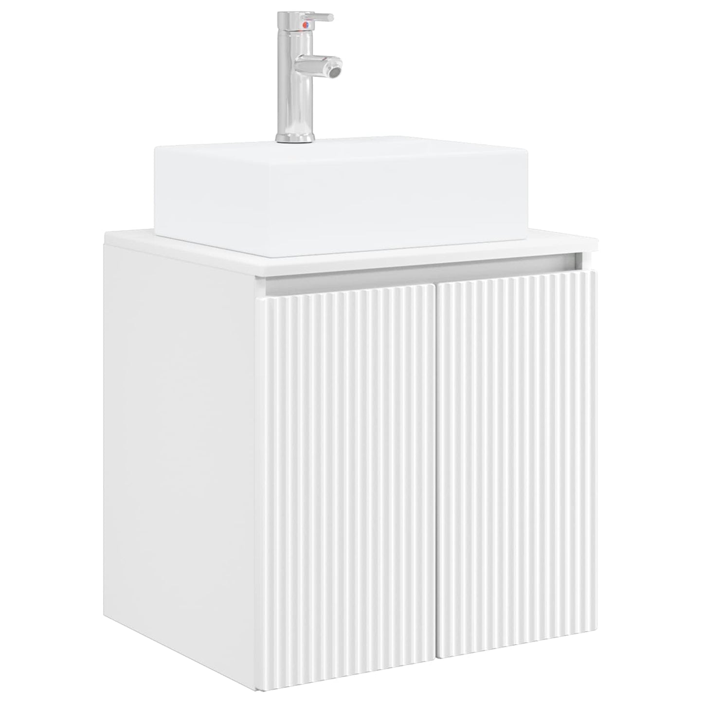 vidaXL Bathroom Cabinet Set 5 pcs White Engineered Wood 5