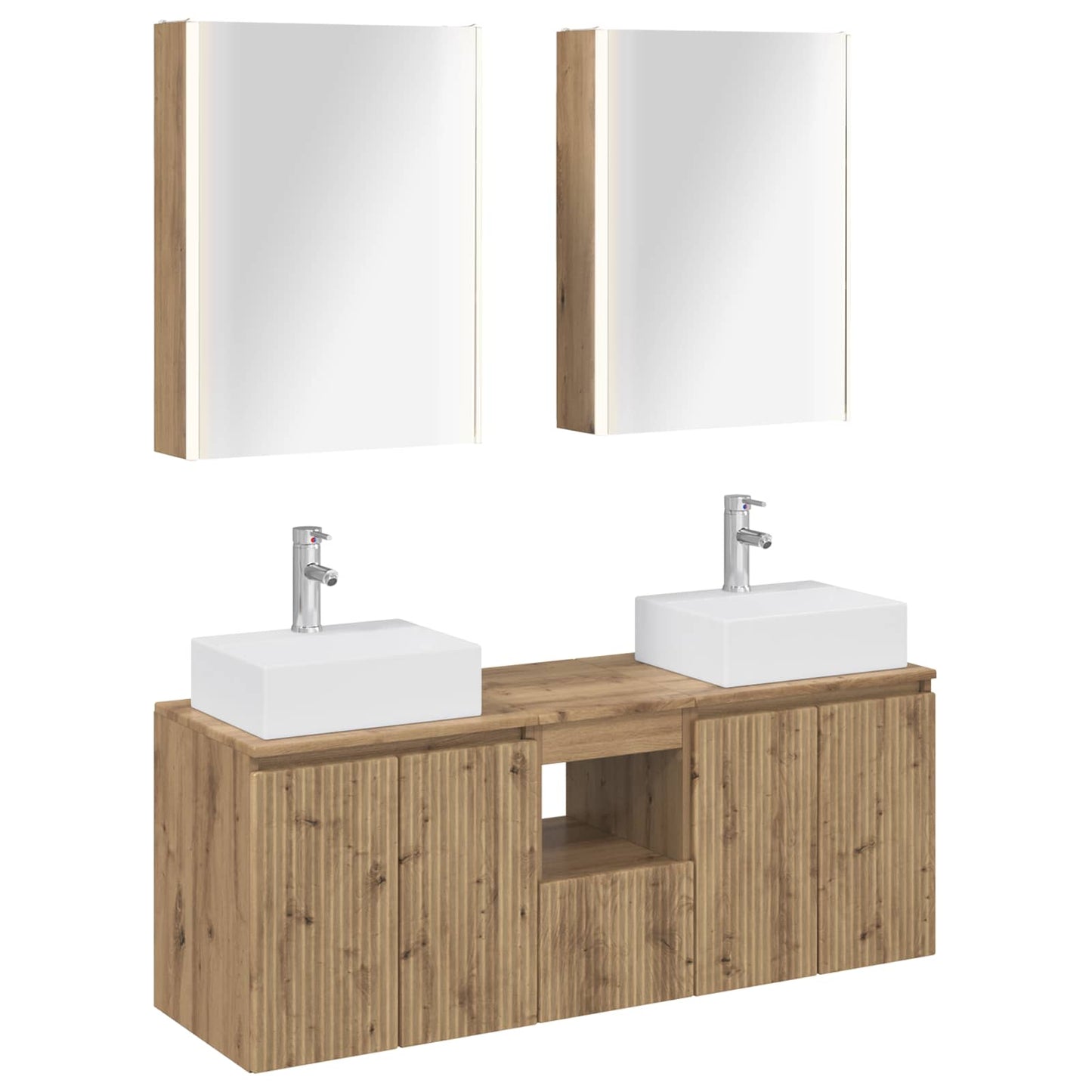 vidaXL Bathroom Cabinet Set 5 pcs Artisan Oak Engineered Wood 2