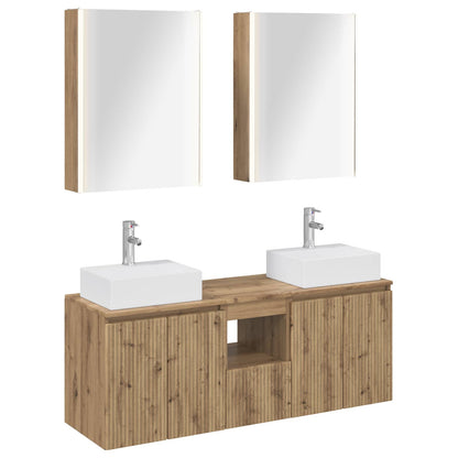 vidaXL Bathroom Cabinet Set 5 pcs Artisan Oak Engineered Wood 2