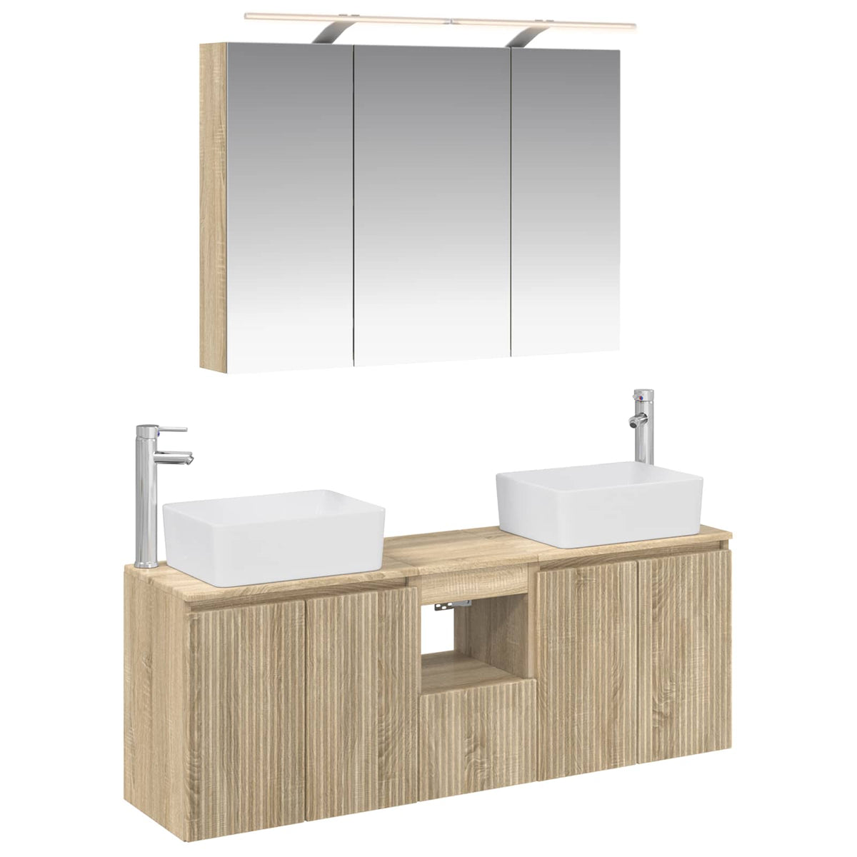 Bathroom Cabinet Set 4 pcs 100 x 14.5 x 70 cm Sonoma oak