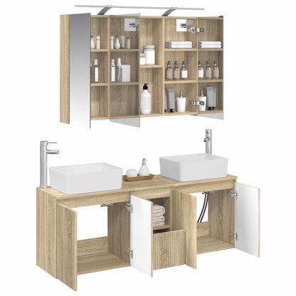 Bathroom Cabinet Set 4 pcs 100 x 14.5 x 70 cm Sonoma oak