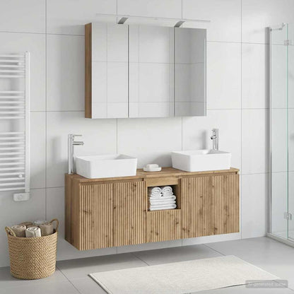 Bathroom Cabinet Set 4 pcs 100 x 14.5 x 70 cm Artisan oak
