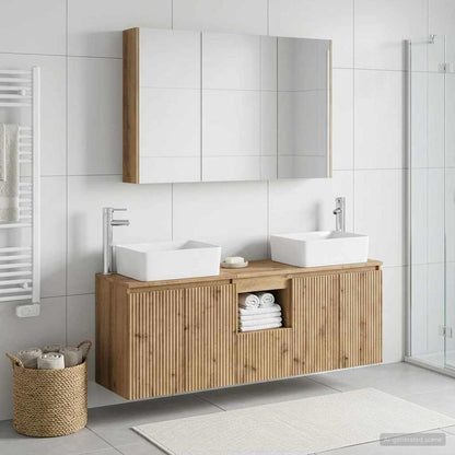 vidaXL Bathroom Cabinet Set 4 pcs Artisan Oak Engineered Wood 1
