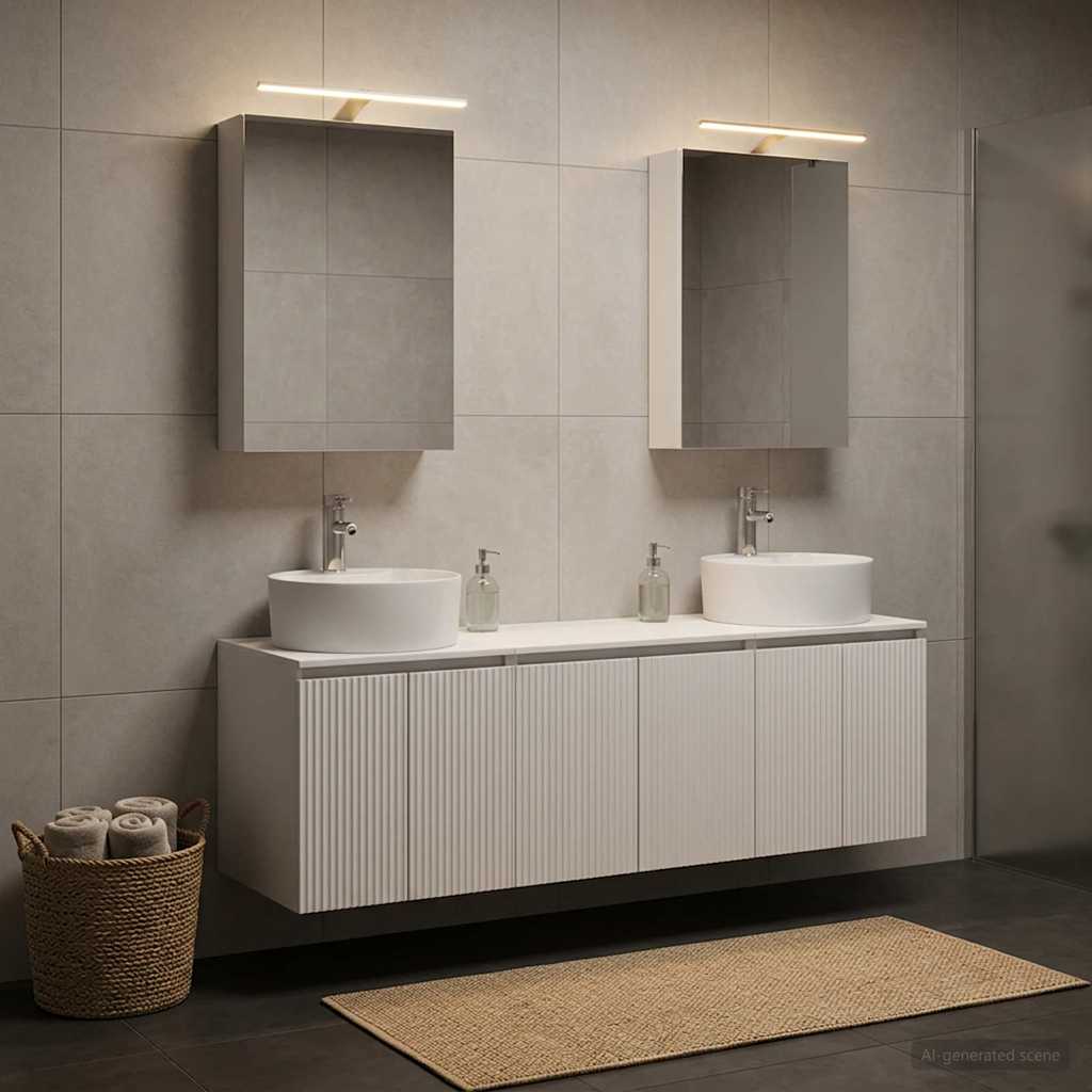 Bathroom Cabinet Set 5 pcs 50 x 14.5 x 70 cm White