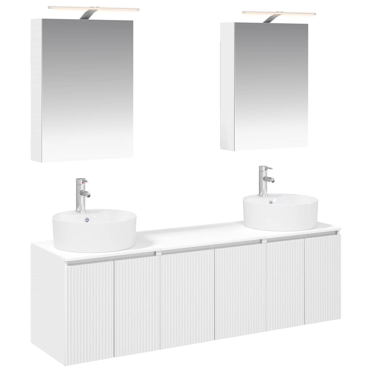Bathroom Cabinet Set 5 pcs 50 x 14.5 x 70 cm White