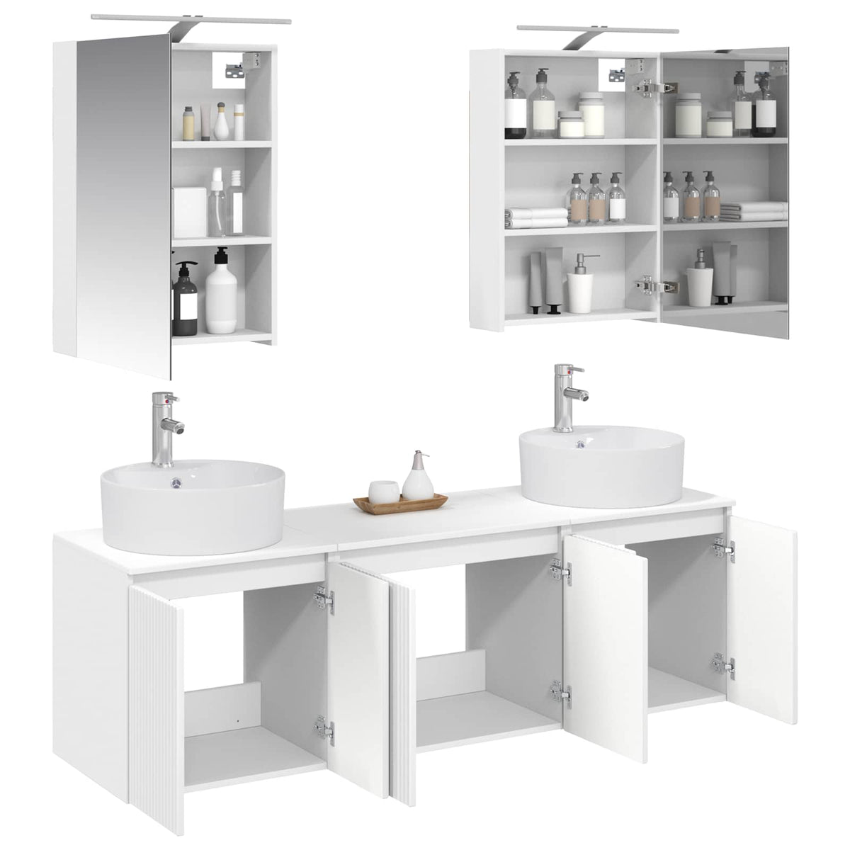 Bathroom Cabinet Set 5 pcs 50 x 14.5 x 70 cm White
